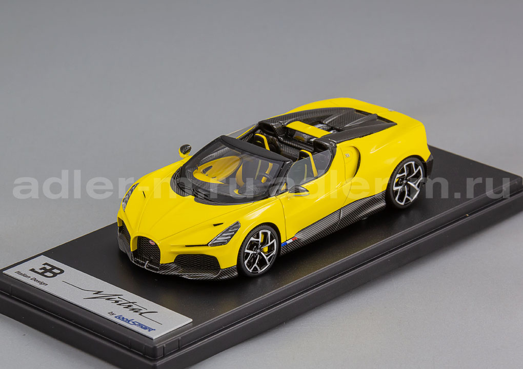LOOKSMART 1:43 Bugatti W16 Mistral (yellow) LS544B