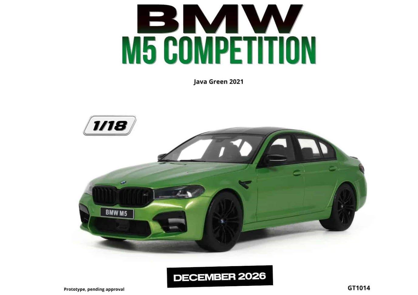 GT SPIRIT 1:18 BMW M5 Competition - 2021 (java green) GT1014
