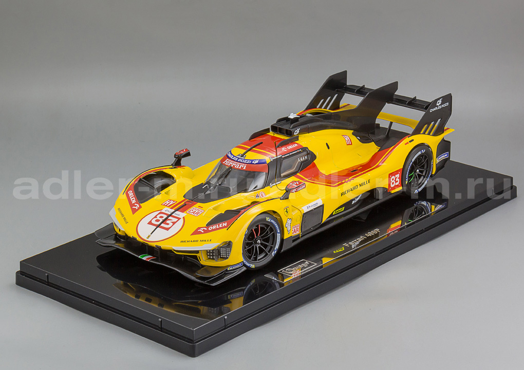 BBURAGO 1:18 Ferrari 499P 3.0L Turbo V6 Team Af Corse #83 Winner 24H Le Mans 2025 R. Kubica - P. Hanson - Y. BU16316-83-VET