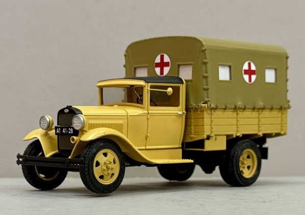 САРЛАБ 1:43 АА, бортовой с тентом, санитарный, для южных республик (песочный/бежевый) SL-300-6