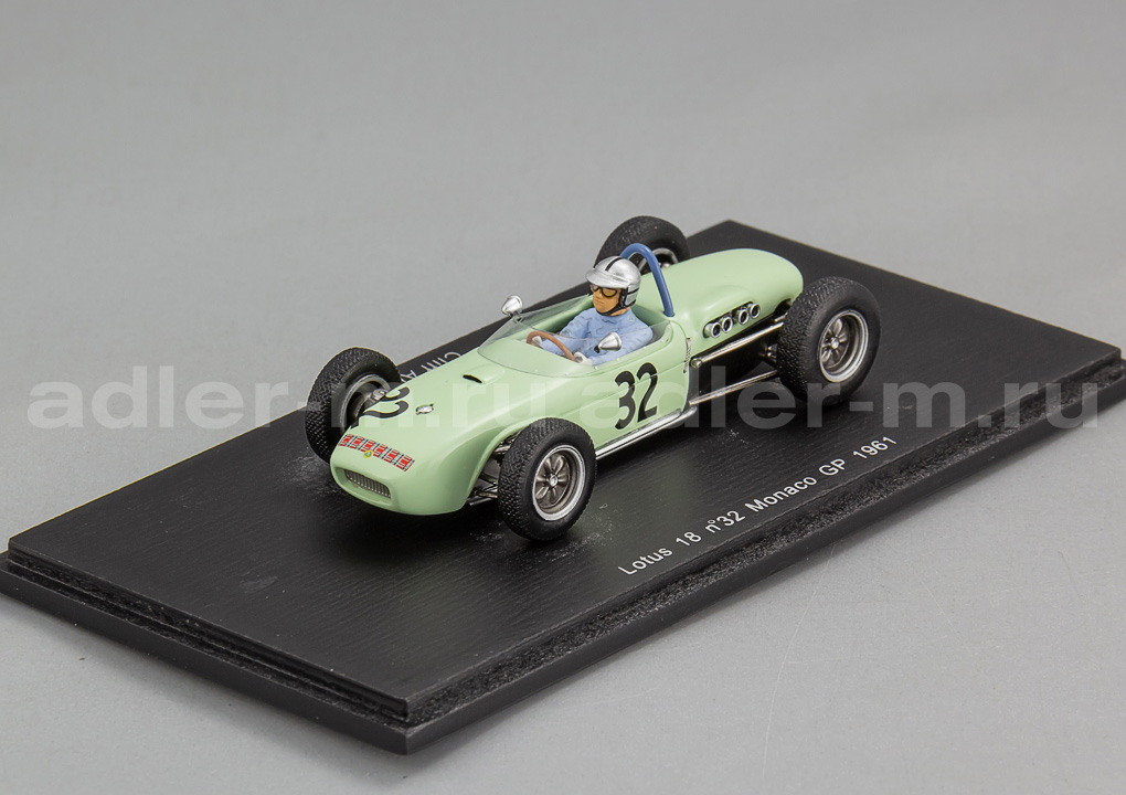 SPARK 1:43 Lotus 18 #32 Monaco GP 1961 Cliff Allison S1827