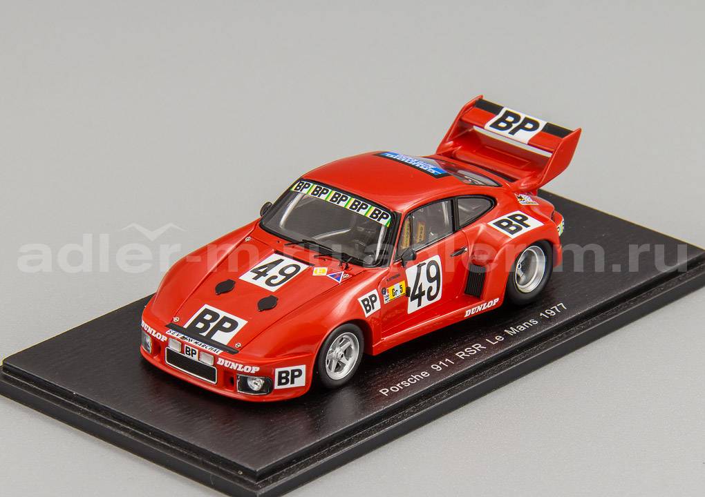 SPARK 1:43 Porsche Carrera RSR #49 Le Mans 1977 G. Chasseuil - H. Striebig - H. Kirchoffer S7502