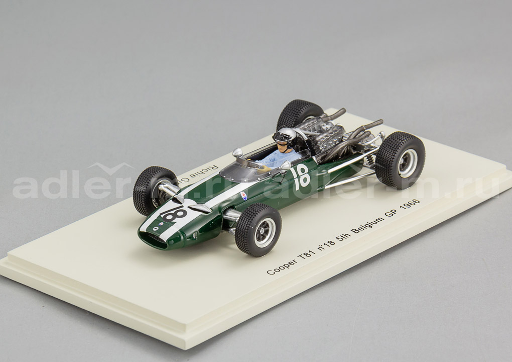 SPARK 1:43 Cooper T81 #18 5th Belgium GP 1966 Richie Ginther S3518