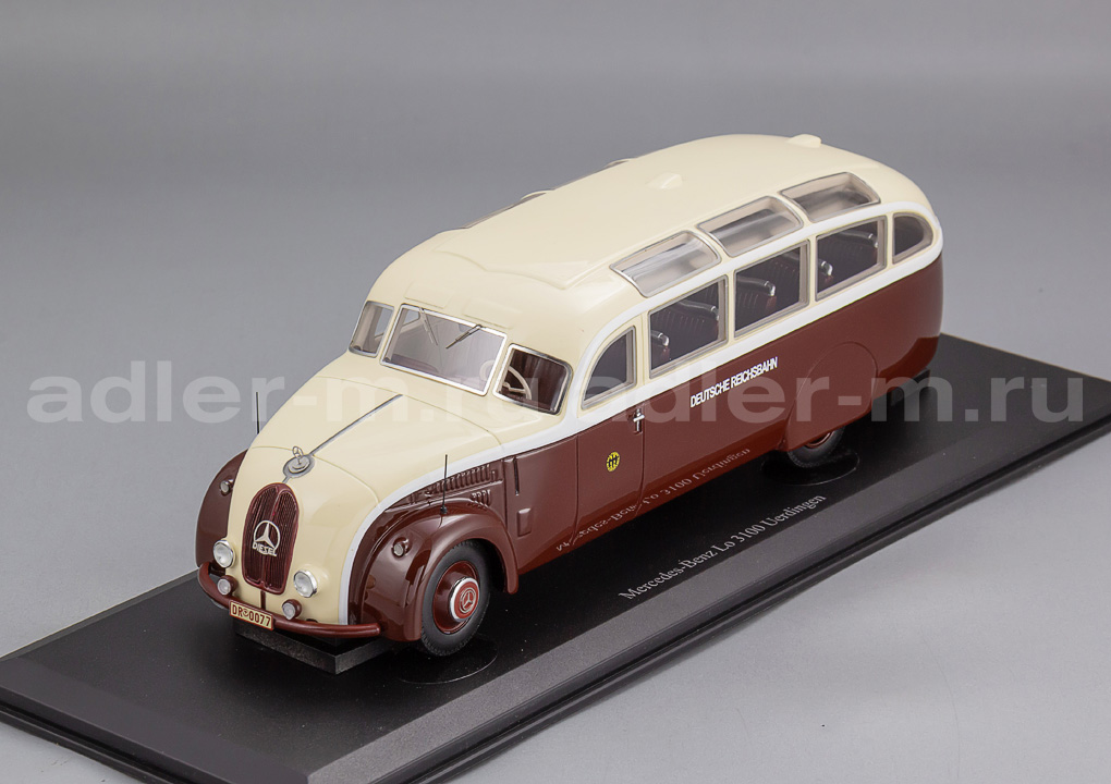 AUTOCULT 1:43 Mercedes-Benz LO 3100 "Deutsche Reichsbahn" (Germany 1935) (ivory-red) ATC10015-2