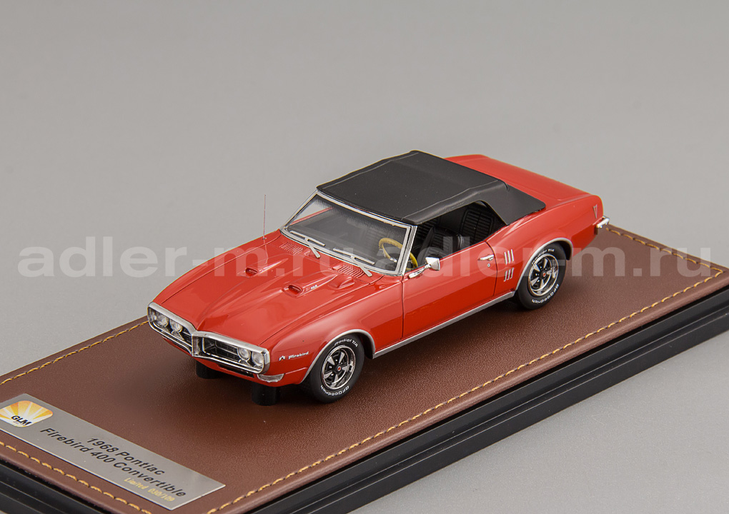 GLM + STAMP MODELS 1:43 Pontiac Firebird 400 Convertible (закрытый) - 1968 (red) GLM191002
