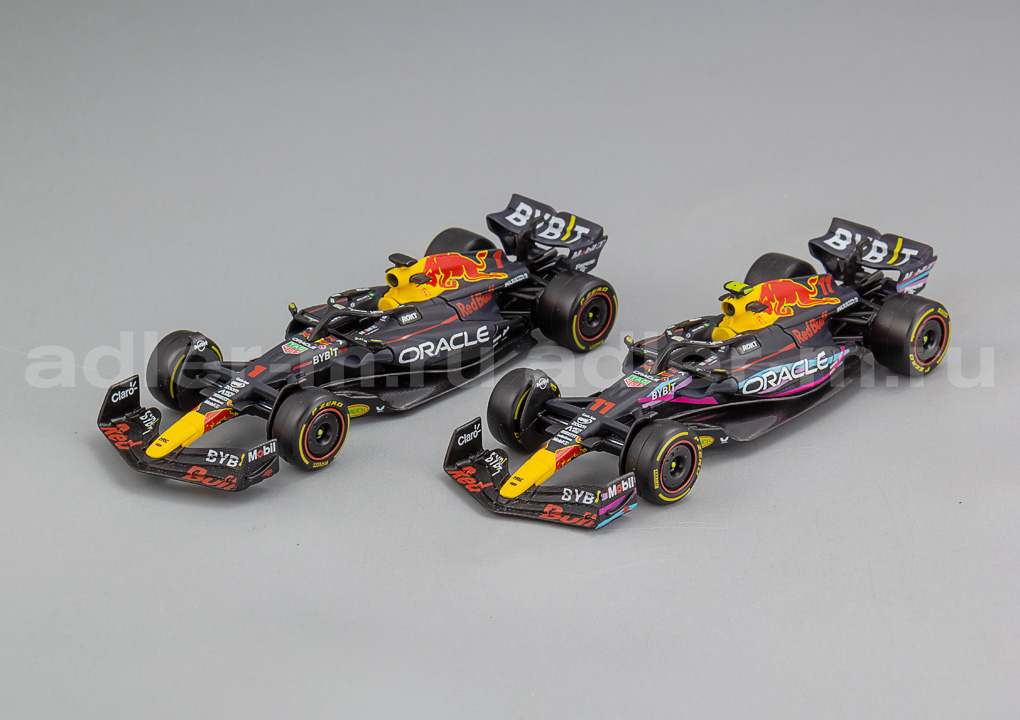 BBURAGO 1:43 Red Bull Set F1 - 2 models RB19 Team Oracle Red Bull Racing #1 + #11 2023 BU18-38059-SET