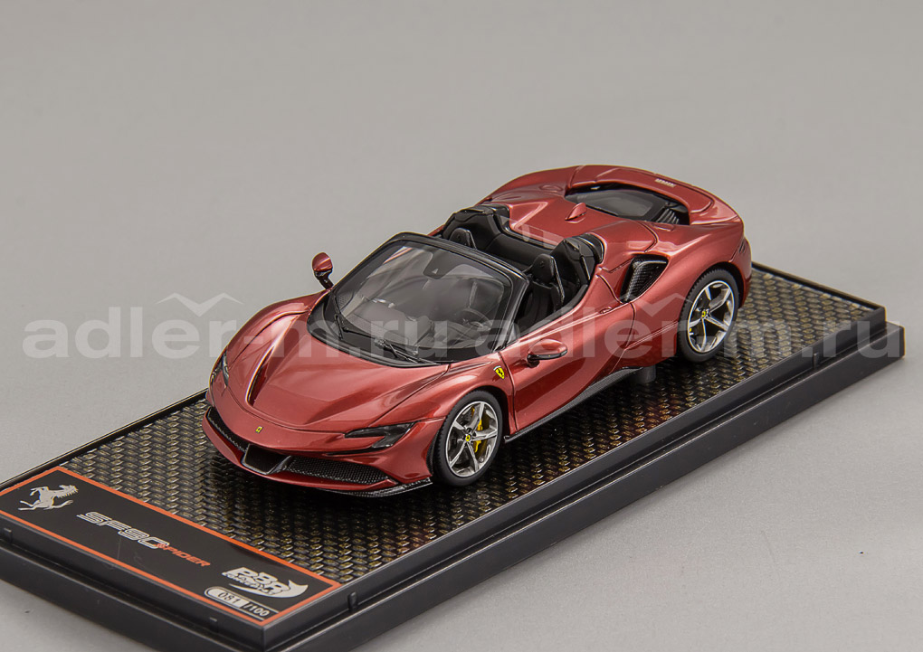 BBR MODELS 1:43 Ferrari SF90 Stradale Hybrid Spider 1000hp - 2020 (open roof) (red) BBRC244D