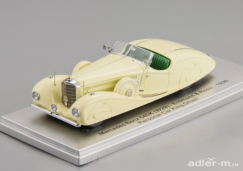 KESS SCALE MODELS 1:43 Mercedes-Benz 540K (W29) Erdmann & Rossi "King Ghazi of Iraq" 1936 (cream) KE43037011