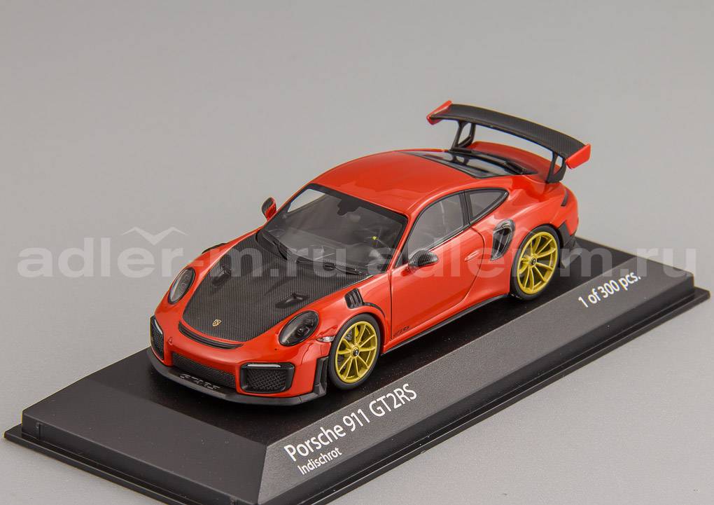 MINICHAMPS 1:43 Porsche 911 (991.2) GT2RS - 2018 (indish red) 410067227