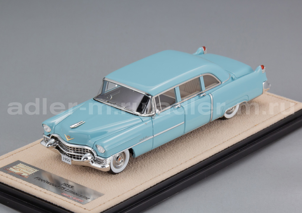 GLM + STAMP MODELS 1:43 Cadillac Fleetwood 75 Лимузин - 1955 (azure blue) STM55103