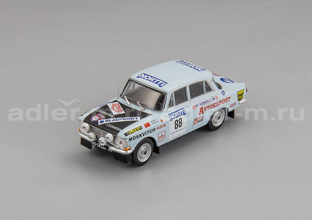 IXO 1:43 Ижевский автомобиль 412 #88 "Avtoexport" Бубнов/Печенкин 37 место Ралли 1000 озер 1973 RAC356