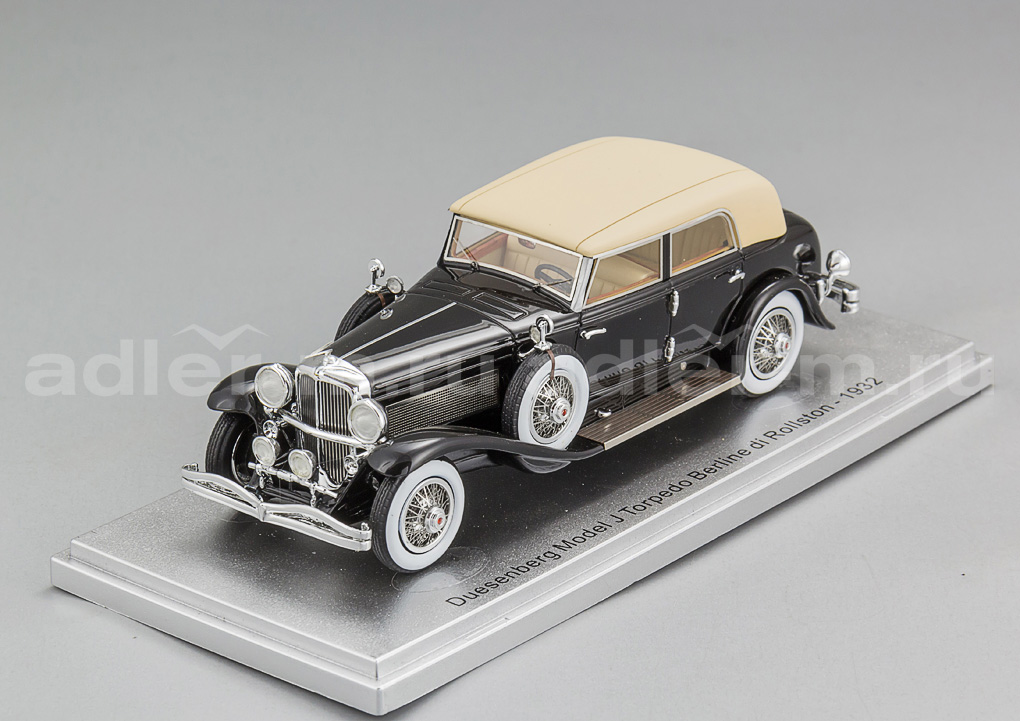 KESS SCALE MODELS 1:43 Duesenberg Model J Torpedo Berline Rollston - 1932 (black / biege) KE43055031