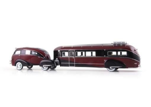AUTOCULT 1:43 Zephir Land Yacht (USA 1936) (red-black) ATC09023-1