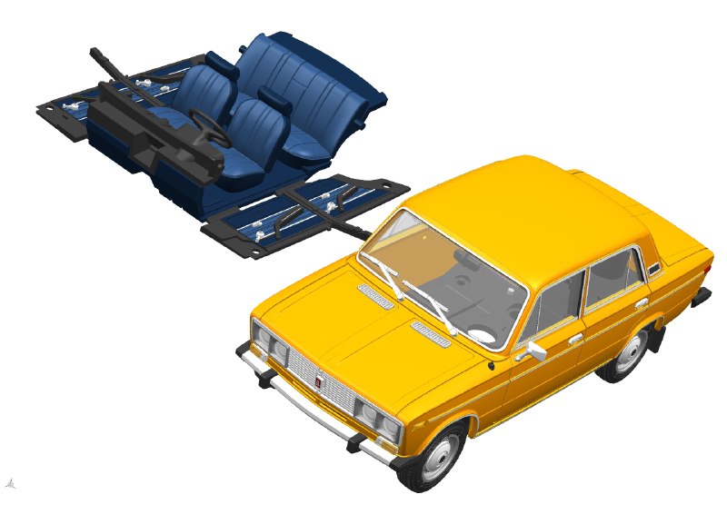 EVR-mini 1:43 Советский автомобиль 2106 (1978) (охра золотистая 208) EVRM0643-01