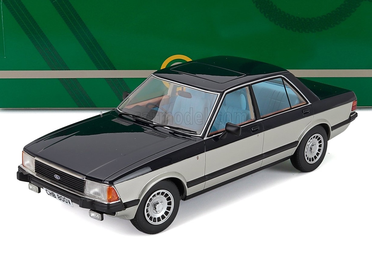 CULT SCALE MODELS 1:18 Ford Granada 2.8 Ghia Saloon (grey/blue) CML133-6