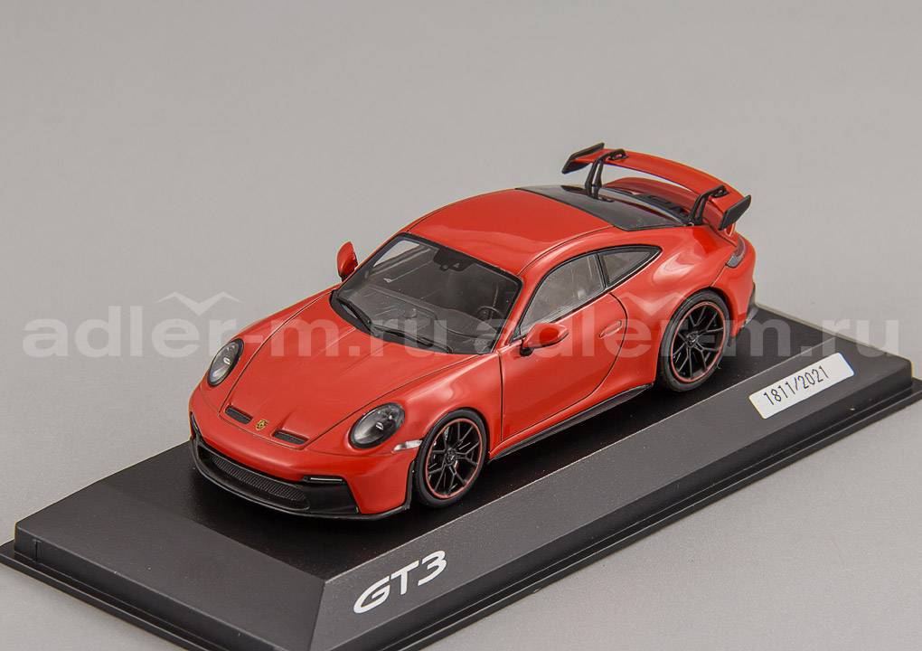 MINICHAMPS 1:43 Porsche 992 GT3 - 2021 (guards red) WAP0201510M006