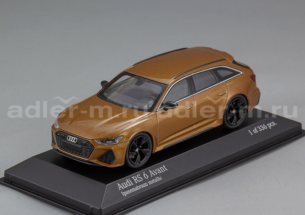 MINICHAMPS 1:43 Audi RS 6 Avant – 2019 (brown met.) 410018018