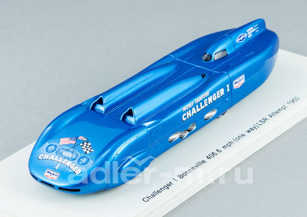 BIZARRE 1:43 Challenger I Bonneville Mickey Thompson 406.6 mph (one way) LSR Attempt 1960 B1007