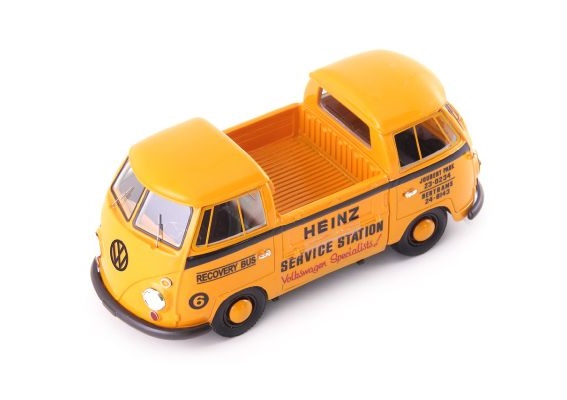 AUTOCULT 1:43 Volkswagen Double-T1 "Heinz" with a stick of all released models 2025 (orange) ATC99125