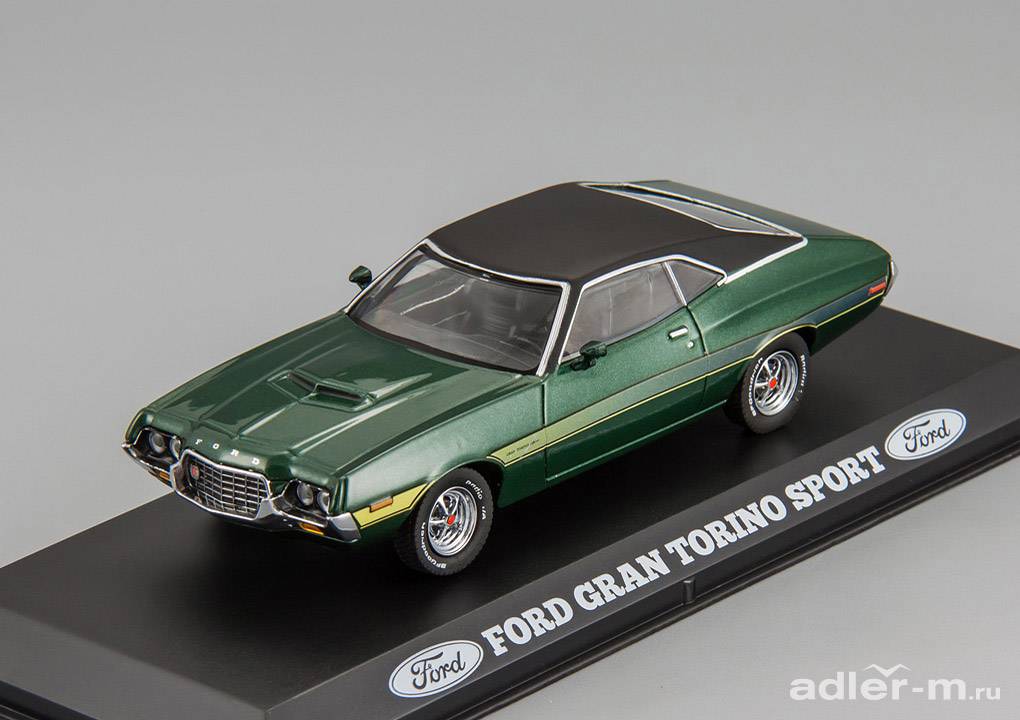 GREENLIGHT 1:43 Ford Gran Torino 1972 (green with yellow stripes) 86305