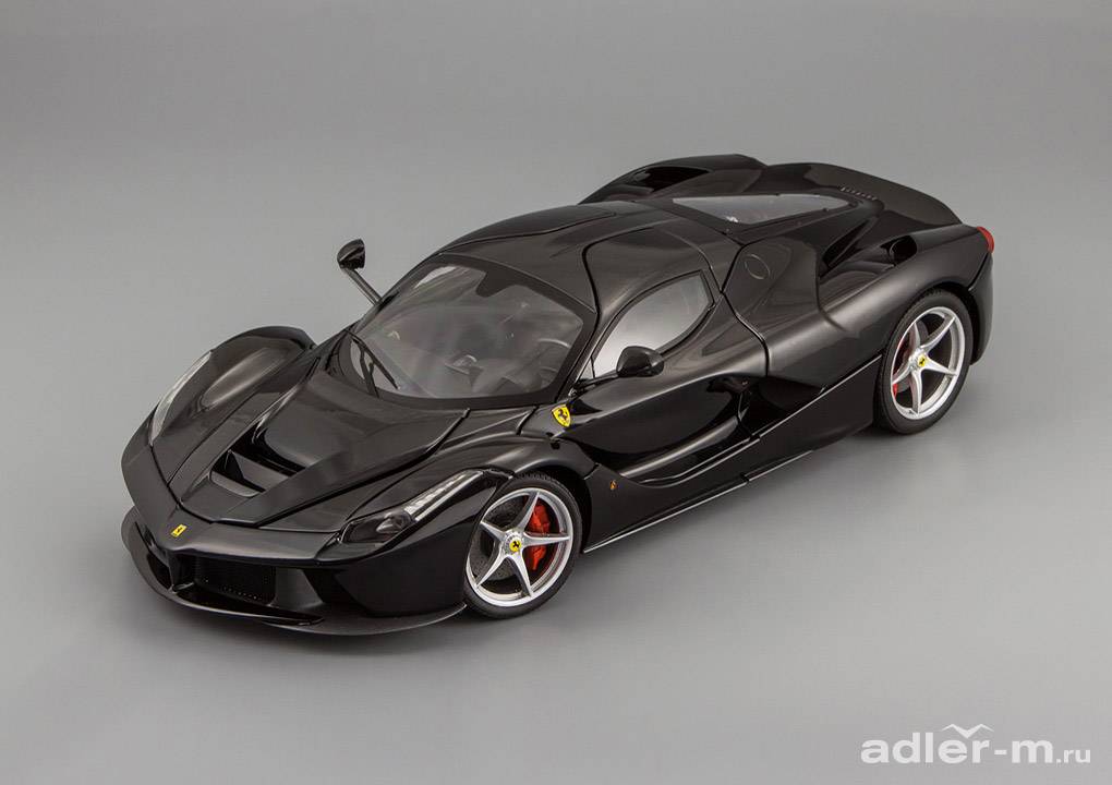 HOT WHEELS ELITE 1:18 Ferrari LaFerrari 2013 (black with carbon roof) BCT80