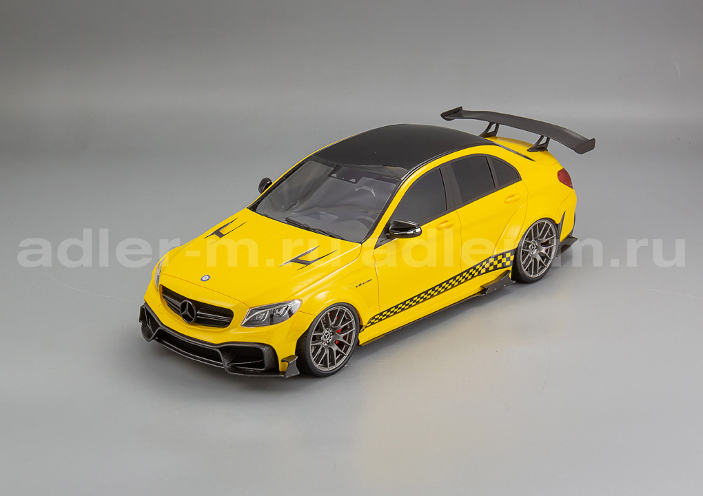 GLM + STAMP MODELS 1:18 Mercedes-Benz C63 S AMG DarwinPro Widebody (yellow) GLM188023