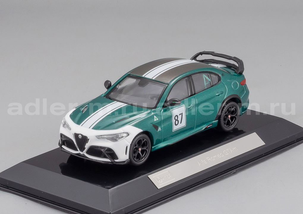 BBURAGO 1:43 Alfa Romeo Giulia GTAm #87 - Nurburgring 2021 BUR38307