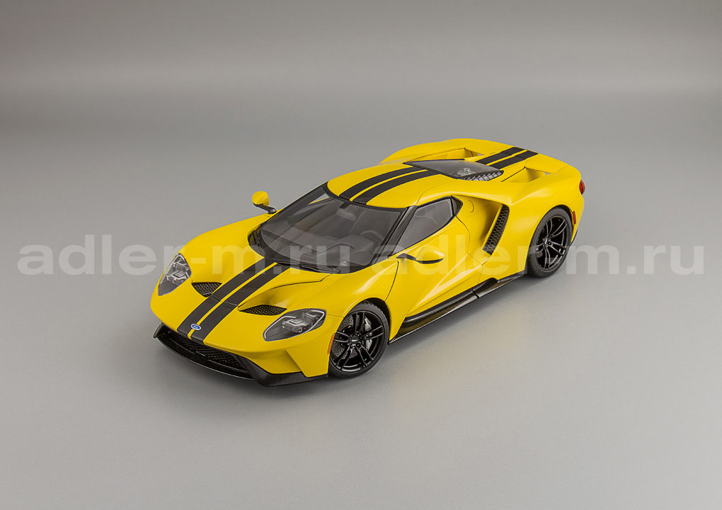 AUTOART 1:18 Ford GT - 2017 (yellow / black stripes) 72944