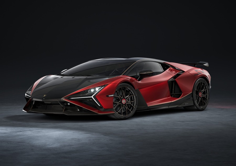 LOOKSMART 1:43 Lamborghini Revuelto SV (Rosso Efesto with Black / Bronze Livery) LS577A