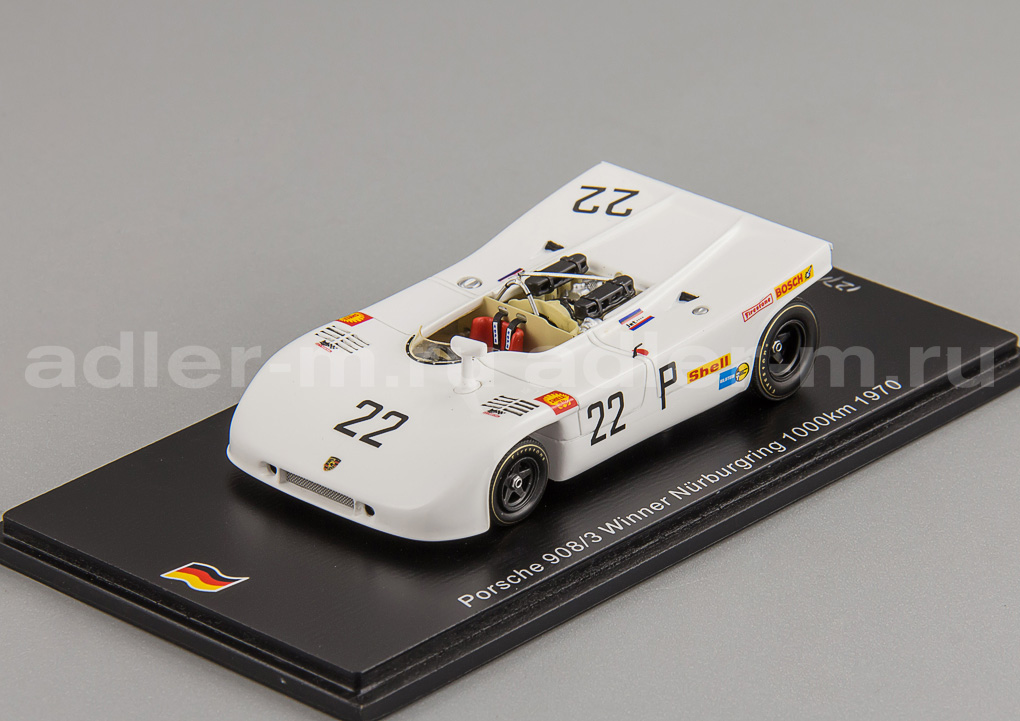 SPARK 1:43 Porsche 908/3 #22 Winner Nürburgring 1000km 1970 V. Elford - K. Ahrens SG512