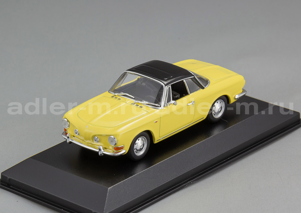 MINICHAMPS (MAXICHAMPS) 1:43 Volkswagen Karmann Ghia 1600 – 1966 (yellow / black) 940050220