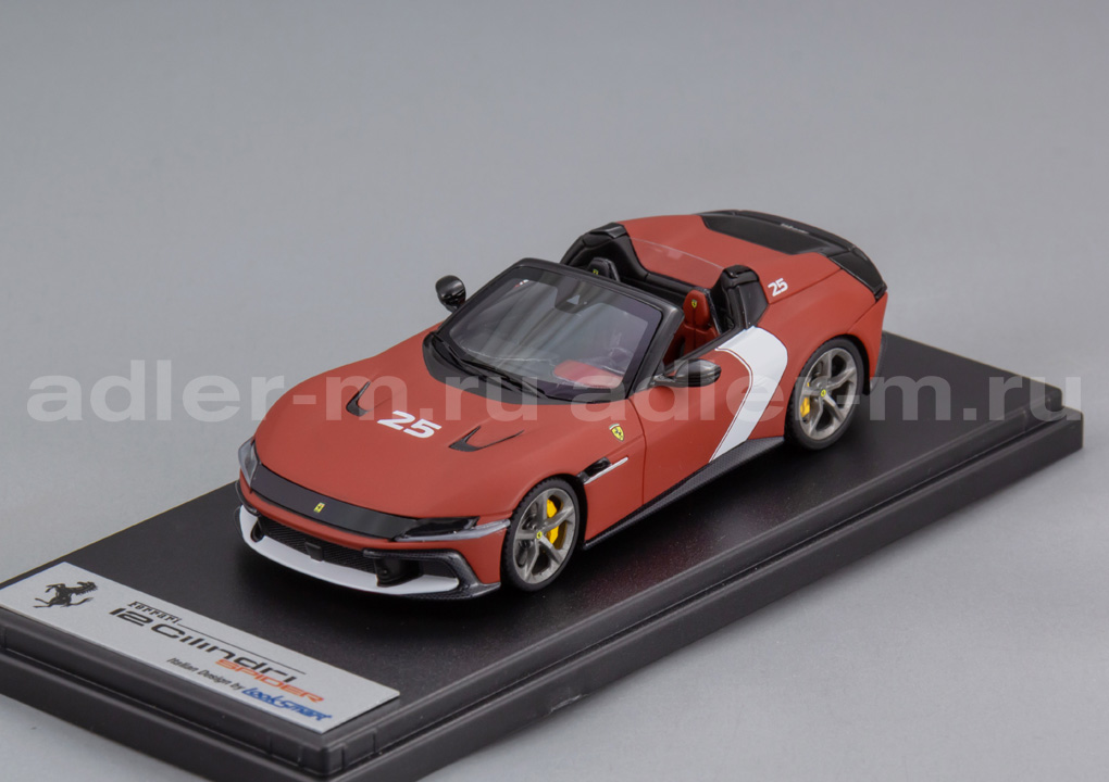 LOOKSMART 1:43 Ferrari 12 Cilindri Spider (Rosso Racing 2025 Matt) LS556K