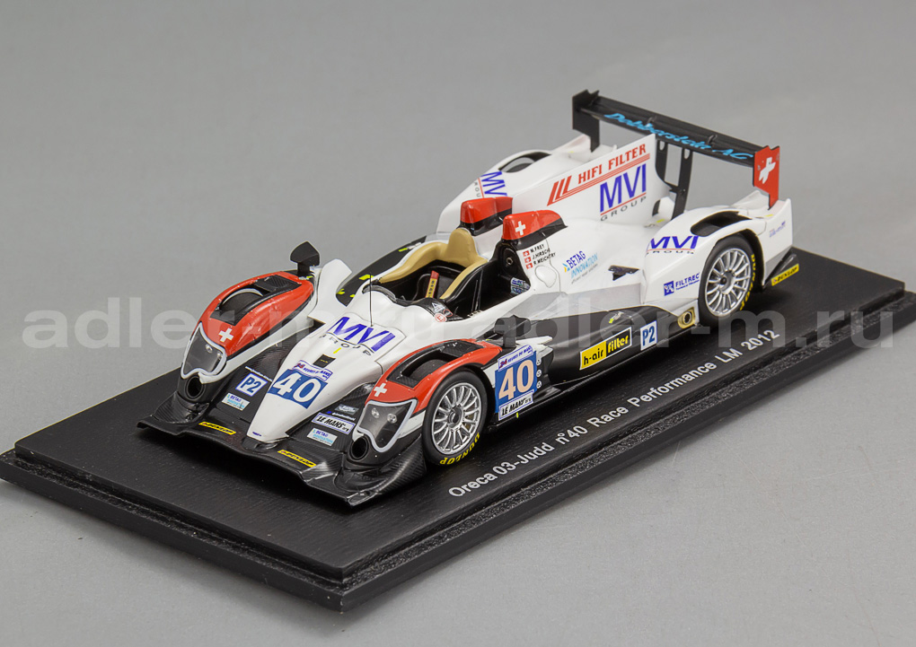 SPARK 1:43 Oreca 03 Judd #40 Race Performance LM 2012 M.Frey - J.Hirschi - R.Meichtry S3719
