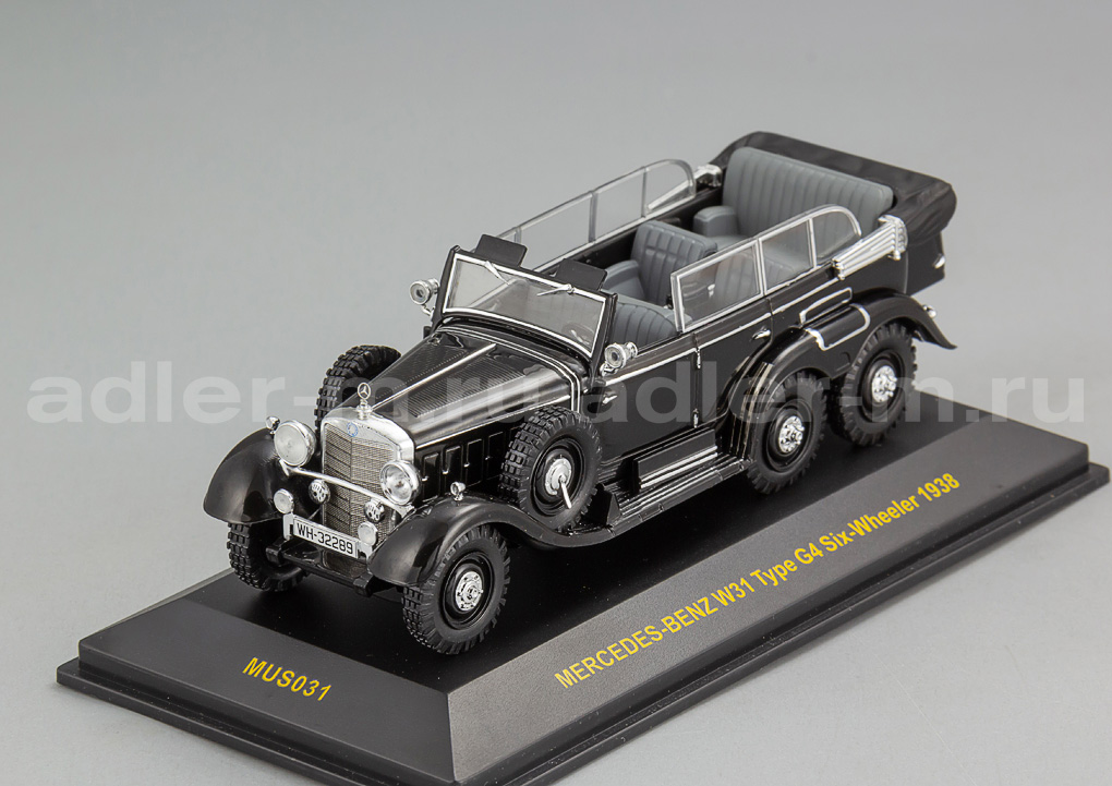 IXO 1:43 Mercedes-Benz G4 W31 Кабриолет - 1934 (black) MUS031