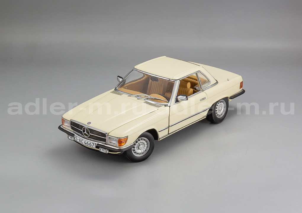 SUNSTAR 1:18 Mercedes-Benz 350 SL R107 Hardtop - 1977 (ivory) SUN4667