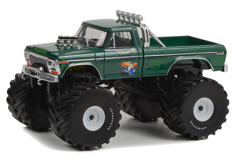 GREENLIGHT 1:43 Ford F-250 Monster Truck "Thumper" Bigfoot 1975 (колеса 66 дюймов) (green) 88053
