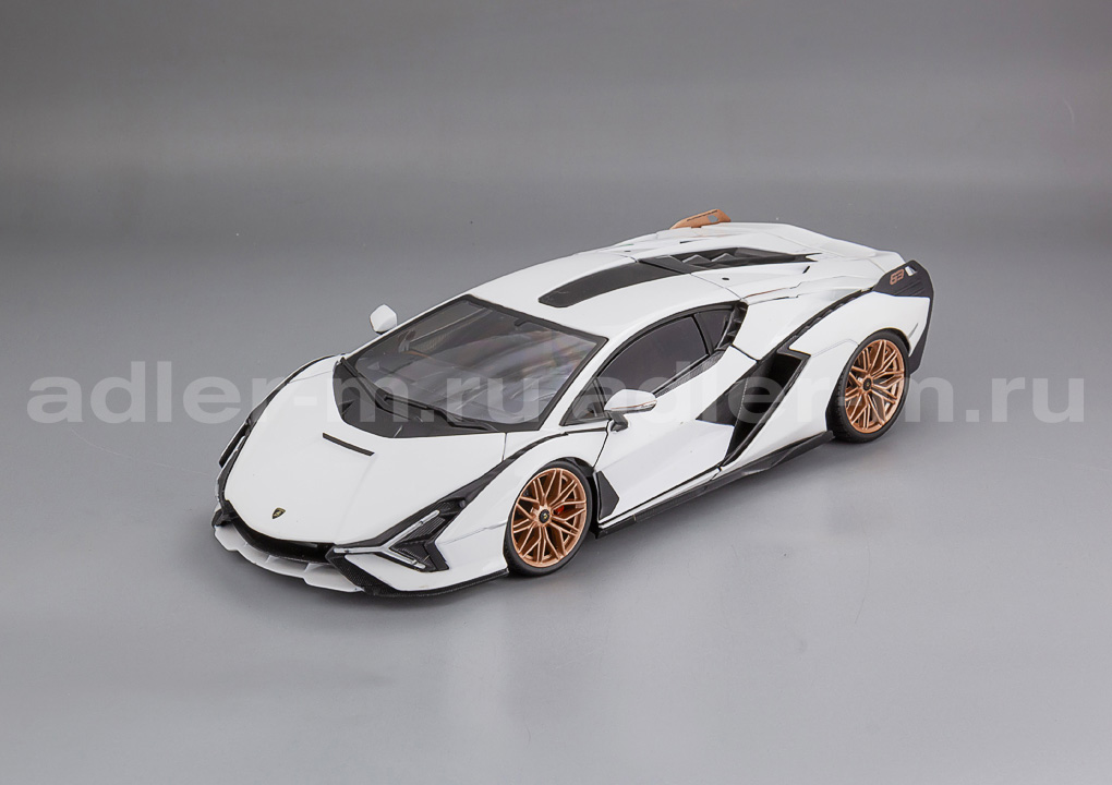 BBURAGO 1:18 Lamborghini Sian FKP 37 Hybrid - 2020 (white / black) BU11046W