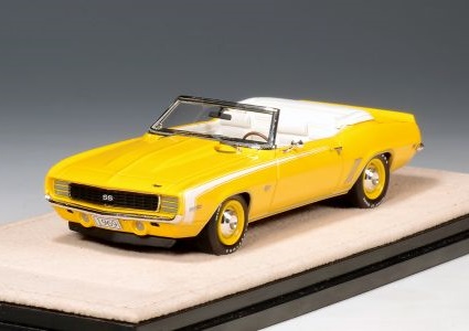 GLM + STAMP MODELS 1:43 Chevrolet Camaro RS SS Convertible (Open roof) - 1969 (yellow) STM691031