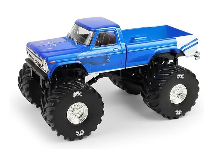GREENLIGHT 1:43 Ford F-250 Monster Truck "Buck Truck" "Garbage Pail Kids 40th Anniversary" Bigfoot 1976 (blue) 88062