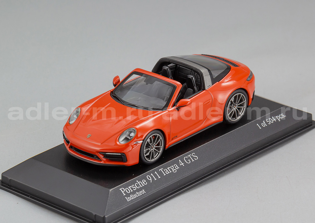 MINICHAMPS 1:43 Porsche 911 (992) Targa 4 GTS - 2022 (red) 410061060