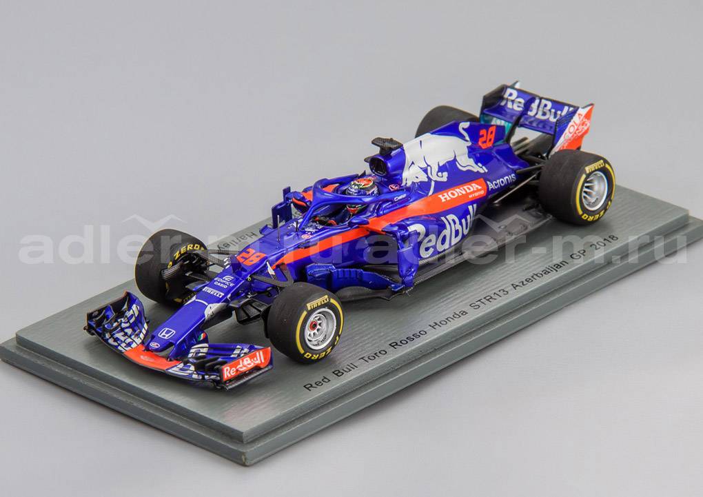 SPARK 1:43 Red Bull Toro Rosso Honda #28 Azerbaijan GP 2018 Toro Rosso STR13 Brendon Hartley S6061