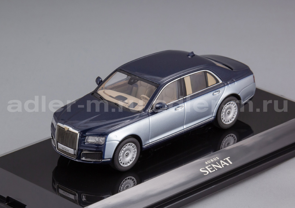 МИНИМИР 1:43 AURUS SENAT (silver lining / pulsar blue) MM_412319