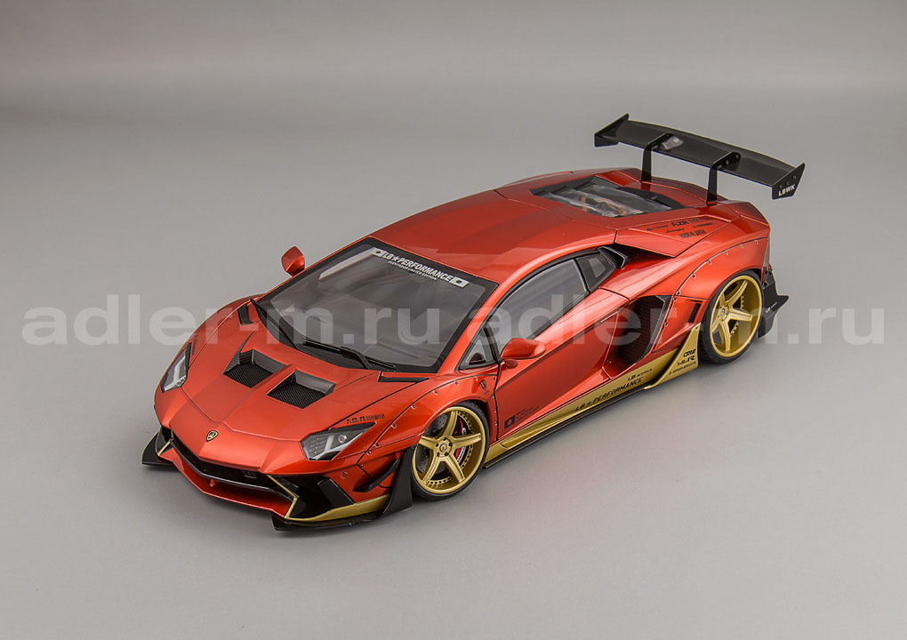 AUTOART 1:18 Lamborghini Aventador LB Performance (hyper red / gold accents) 79182
