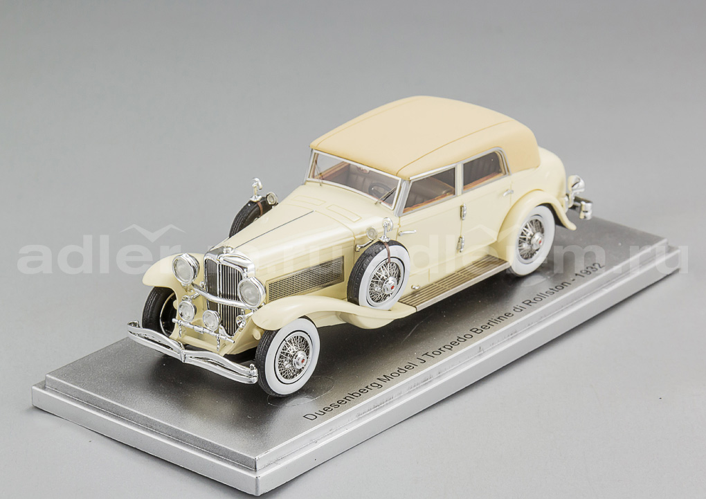 KESS SCALE MODELS 1:43 Duesenberg Model J Torpedo Berline Rollston - 1932 (2 tone cream) KE43055032