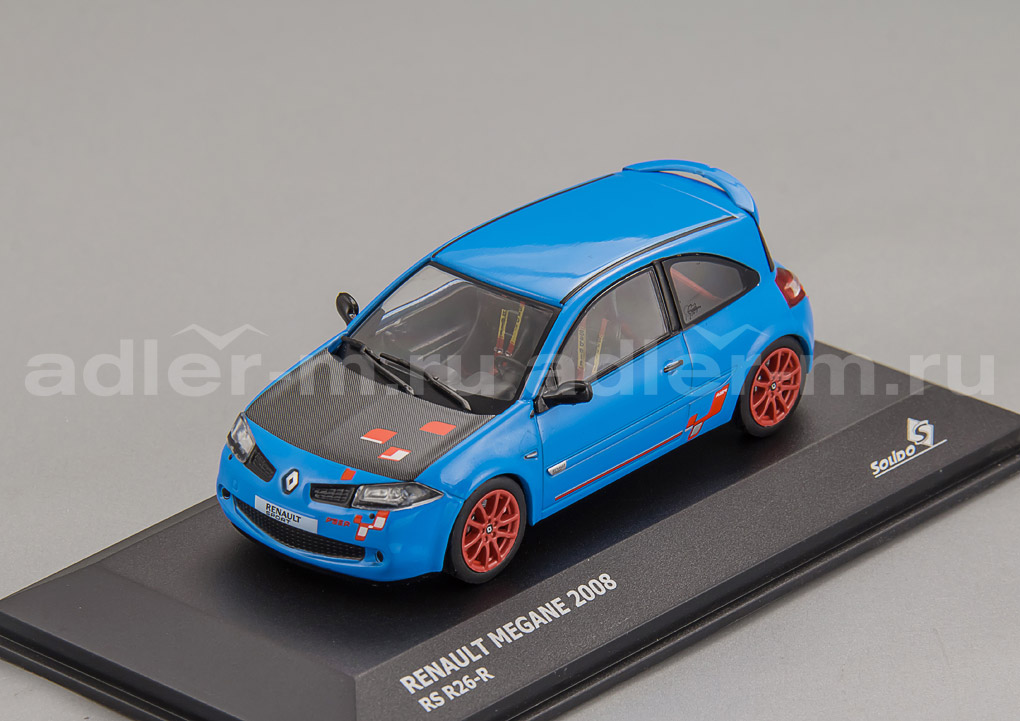 SOLIDO 1:43 Renault Megane 2 RS R26-R - 2008 (blue) S4310202