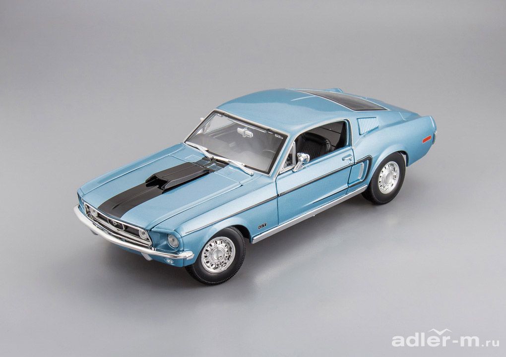 MAISTO 1:18 Ford Mustang GT Cobra Jet 1968 (blue) M-31167B