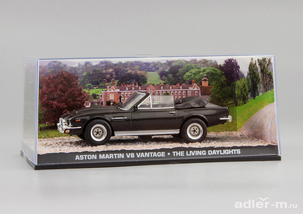 IXO (ALTAYA) 1:43 Aston Martin V8 Vantage из к.ф. "The Living Daylights" 1987 (black) JB-3-14