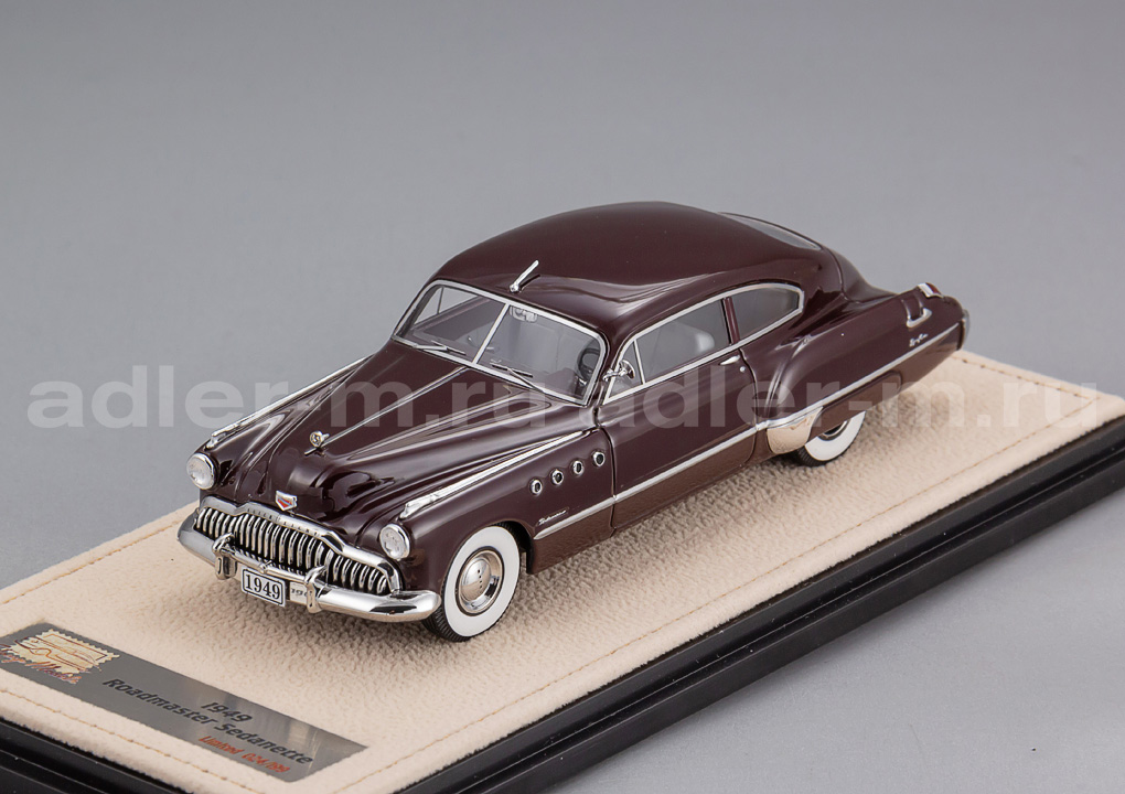 GLM + STAMP MODELS 1:43 Buick Roadmaster Sedanette - 1949 (maroon) STM493001