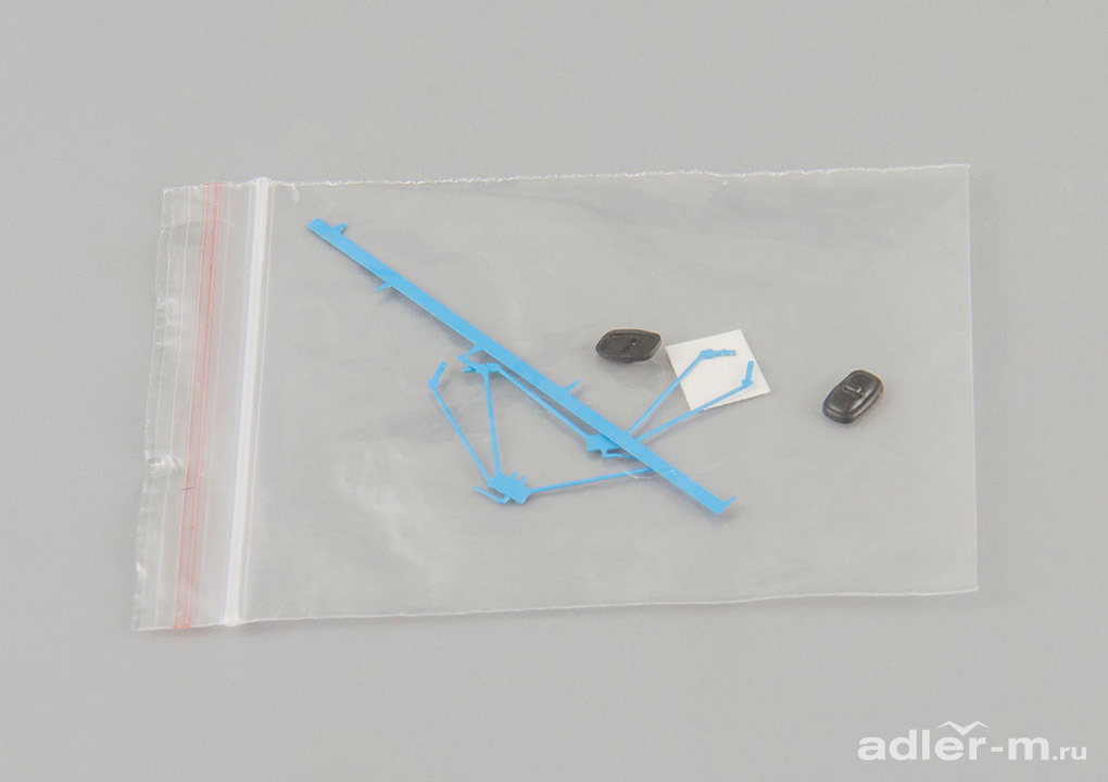 DIP MODELS 1:43 Набор зеркал (адриатика/черный) для моделей "52" арт. 105203 500503