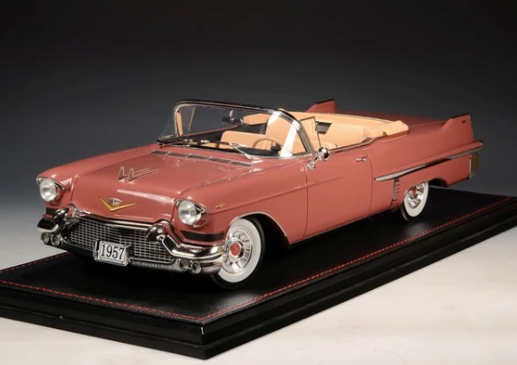 GLM + STAMP MODELS 1:18 Cadillac Series 62 Convertible (открытый) - 1957 (Dusty Rose Metallic) STM1957305